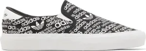 Adidas Court Rallye Slip 'Allover Logo - Black White' Sneakers, black