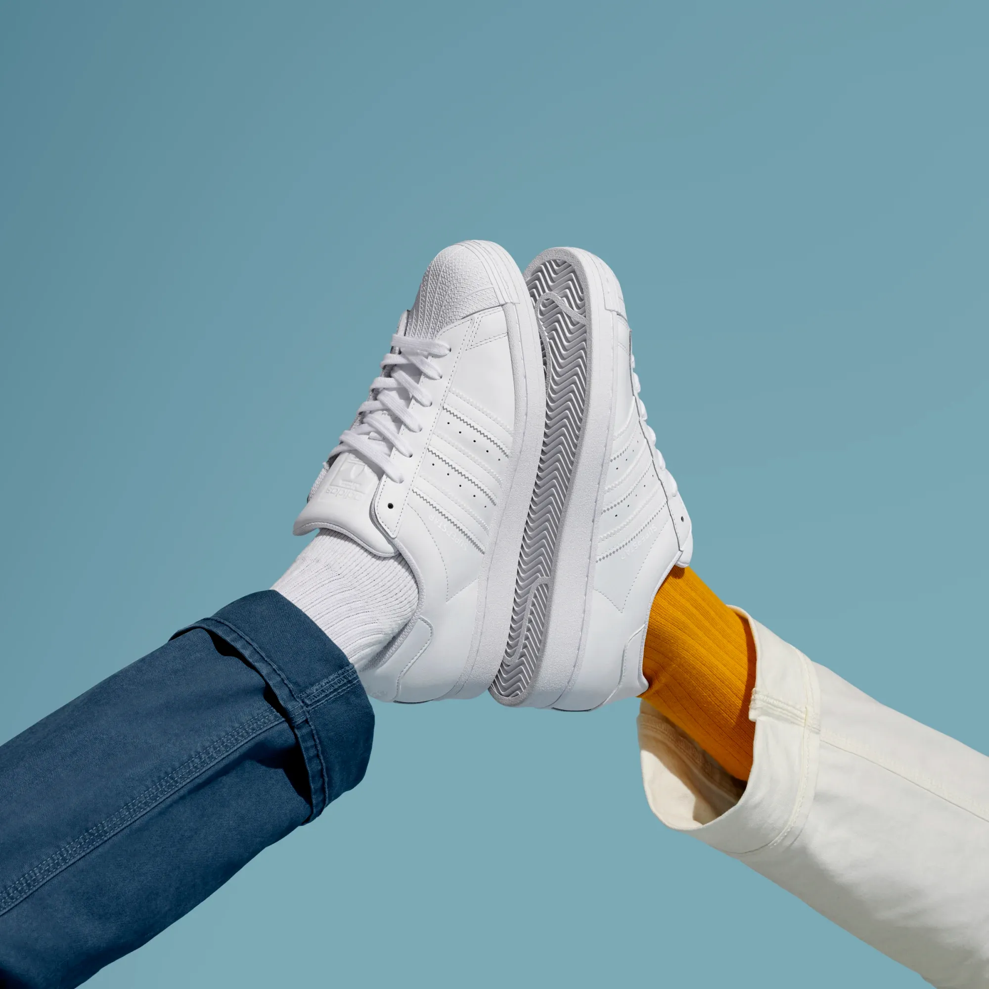 Adidas Men's Superstar Shoes - All White