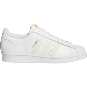 Adidas Men's Superstar Shoes - Cloud White / Ecru Tint / Orange Rush