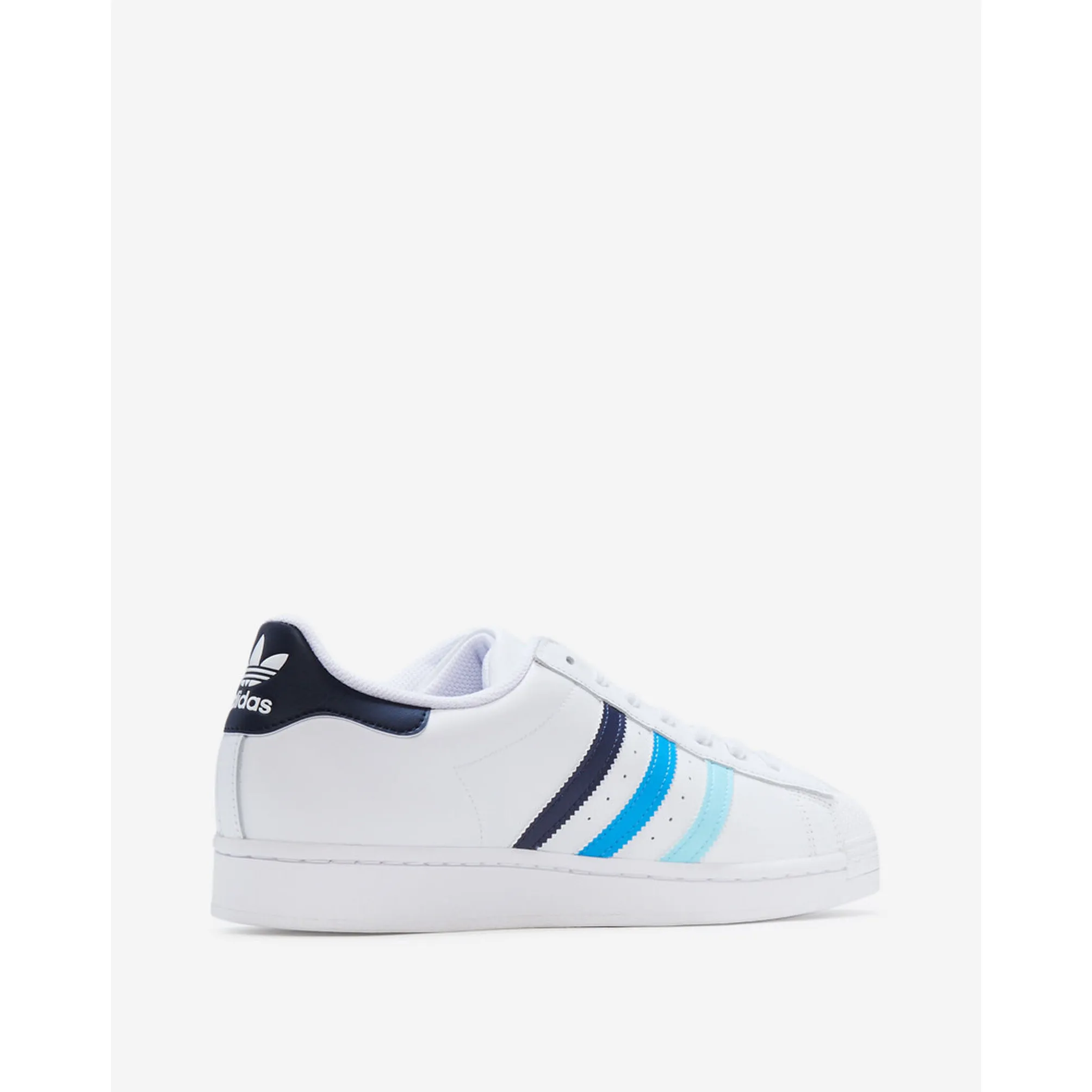 Adidas Men's Superstar Shoes - White / Black / Blue / Cyan