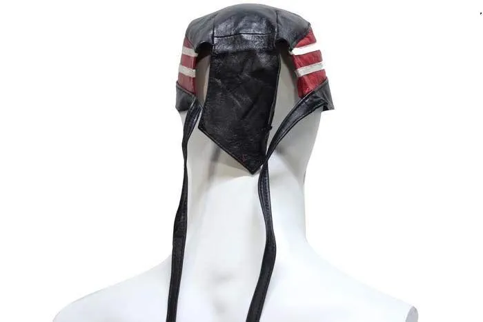 American Flag Leather Skull Cap, AC007-04-DL