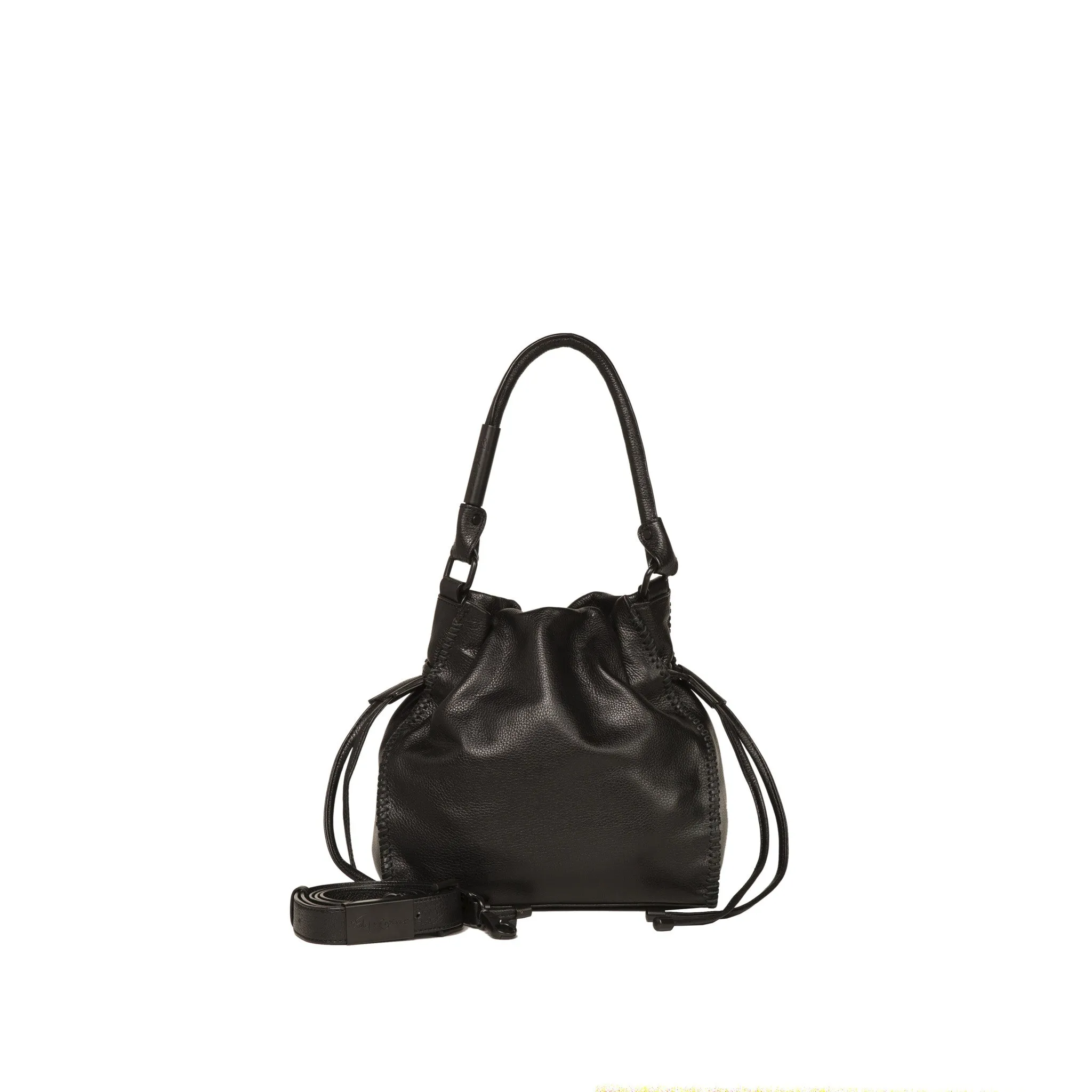 Ami Drawstring Tote in Black