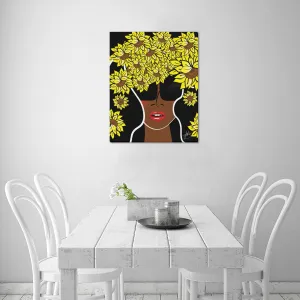 AMMA JO COCOA SUNFLOWER OFFICE ARTWORK Canvas Print 16"x20"