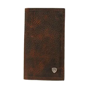 Ariat Rowdy Brown Shield Logo Rodeo Wallet