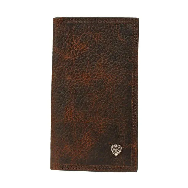 Ariat Rowdy Brown Shield Logo Rodeo Wallet