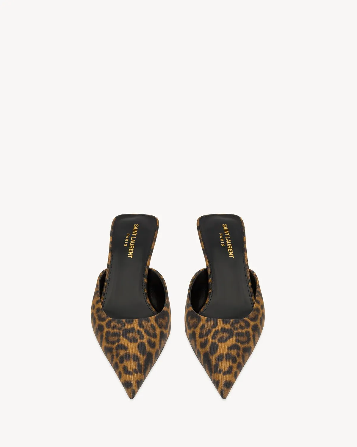 Barbara Mules In Leopard Grosgrain