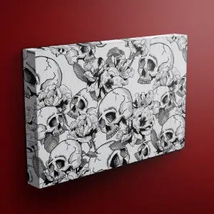 Black and White Sexy Skull Gallery Wrapped Canvas