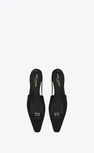 Blade Slingback Flats In Ottoman Fabric And Patent Leather