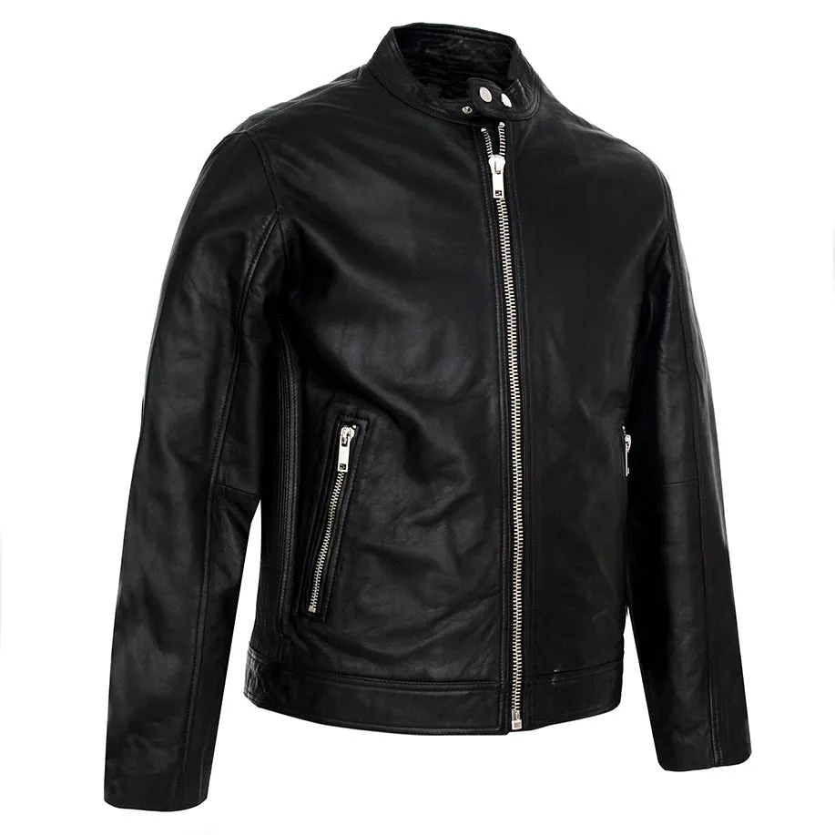 Brayden Mens Genuine Moto Leather Jacket