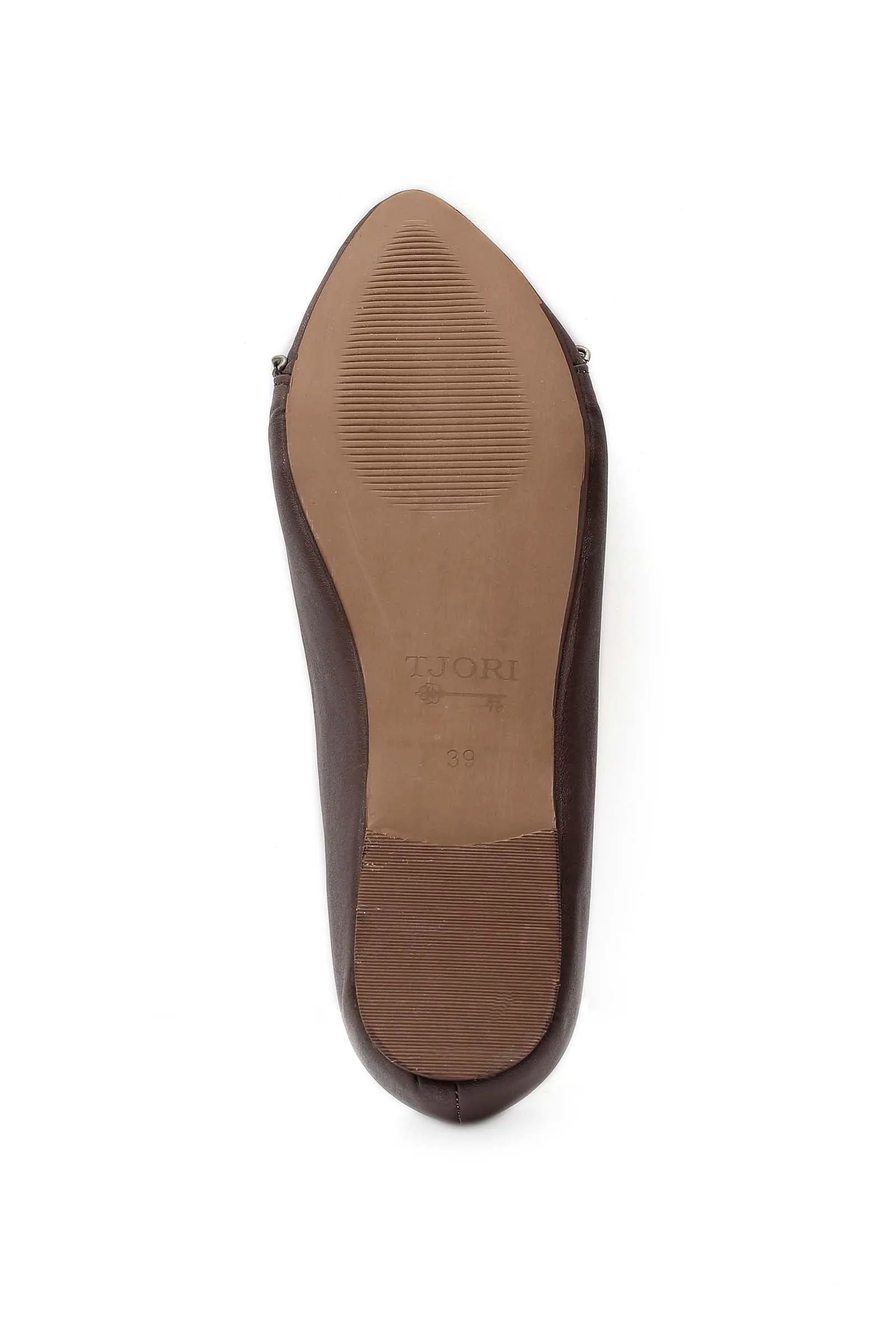 Coco Brown Chain Cruelty-Free Leather Mules