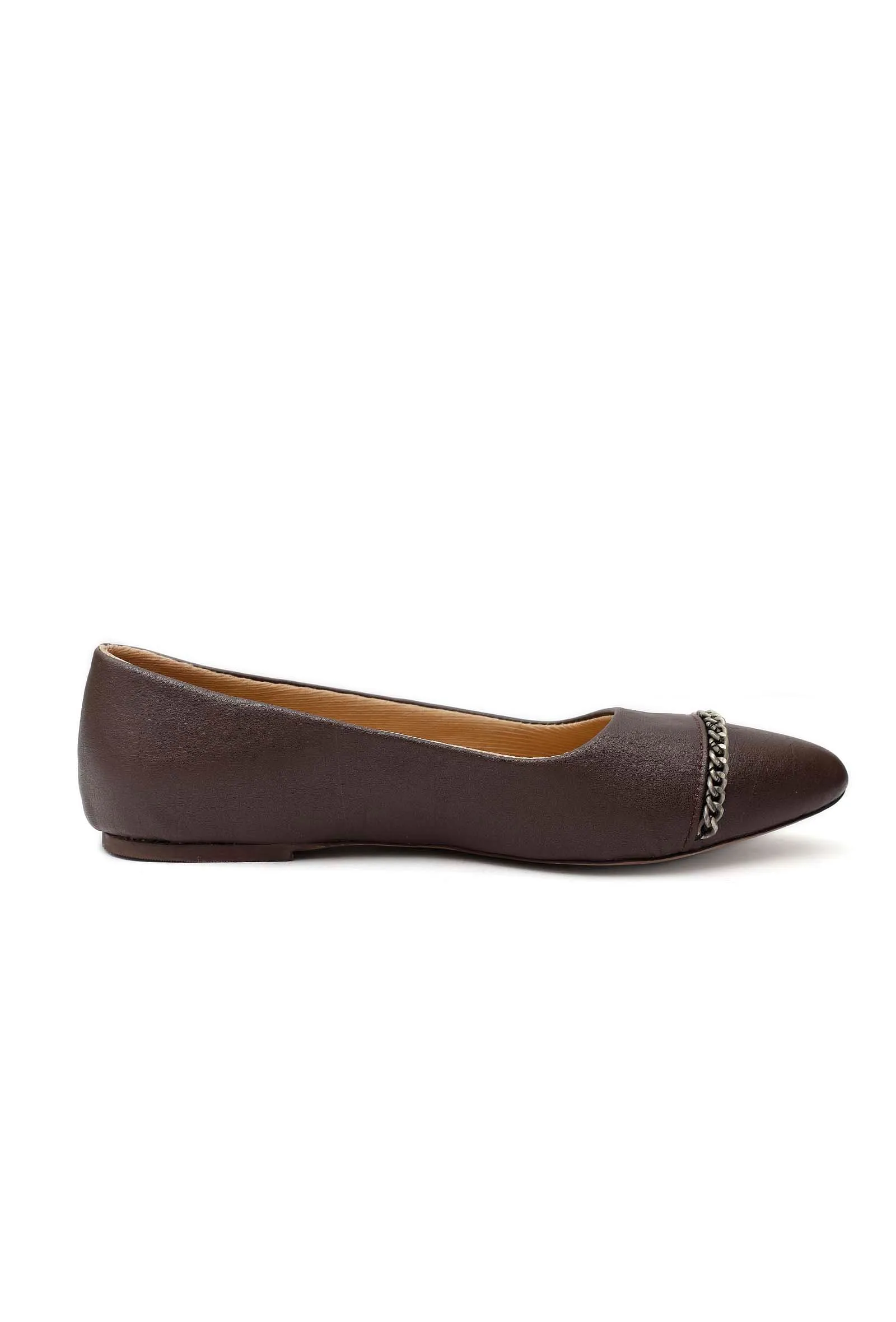 Coco Brown Chain Cruelty-Free Leather Mules