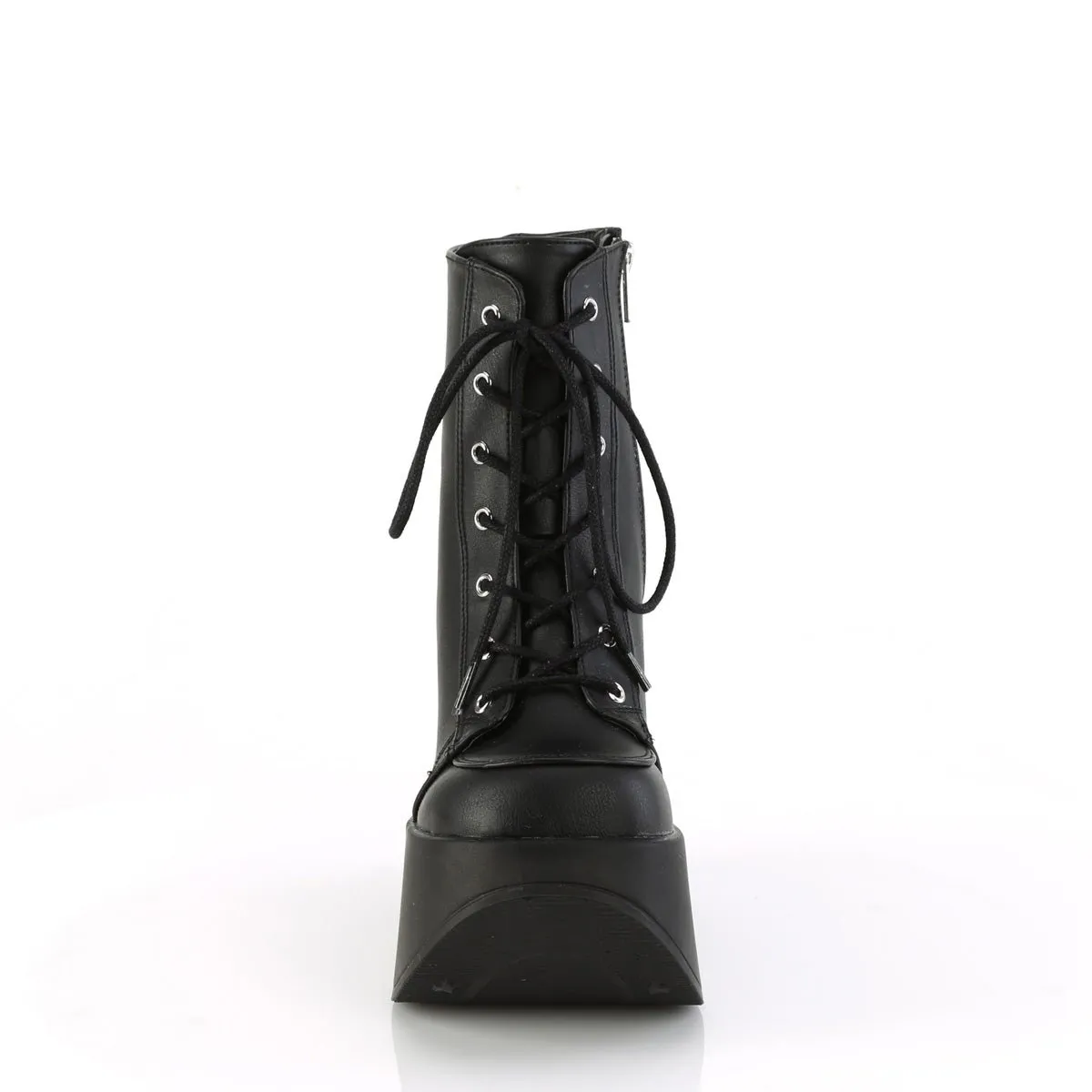 Demonia DYNAMITE-106 | Black Vegan Leather Ankle Boots