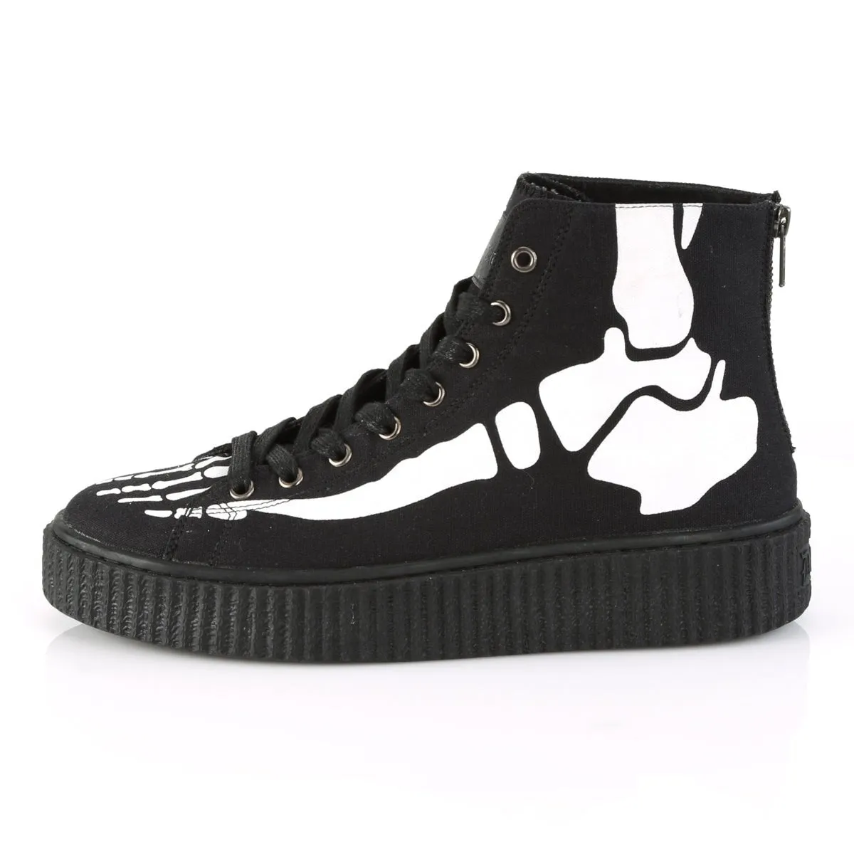 Demonia SNEEKER-252 | Black Canvas Sneakers