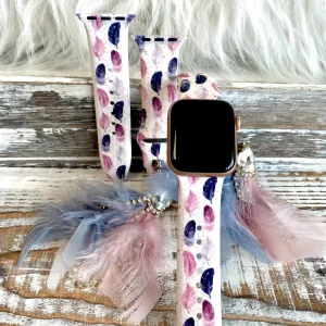 Feather Print Silicone Band For Apple Watch