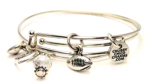 Football Expandable Bangle Bracelet Set