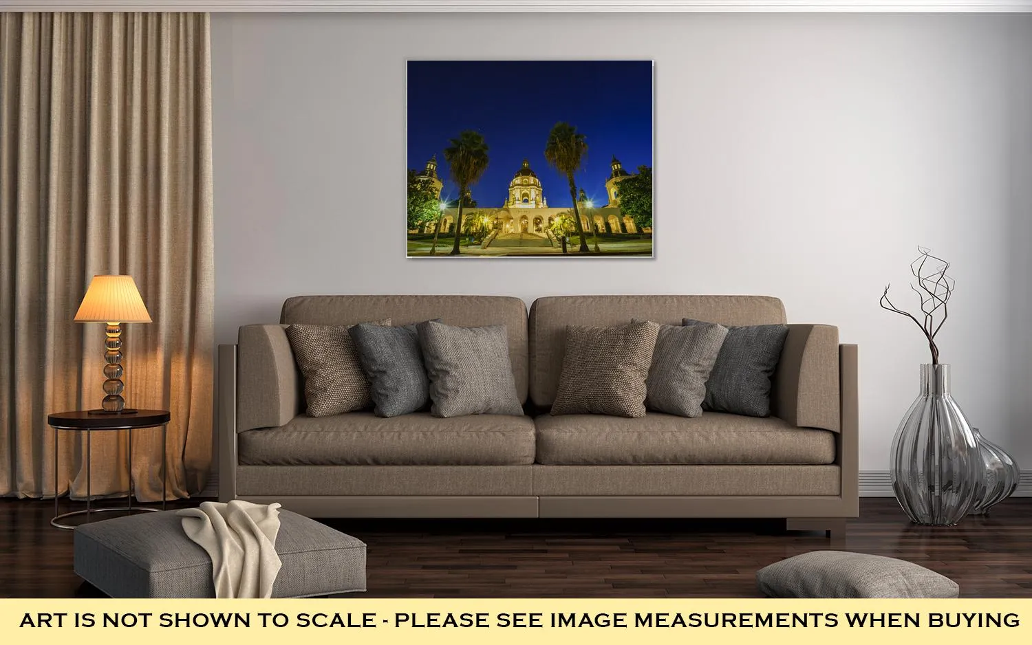 Gallery Wrapped Canvas, Beautiful Pasadencity Hall Near Los Angeles California