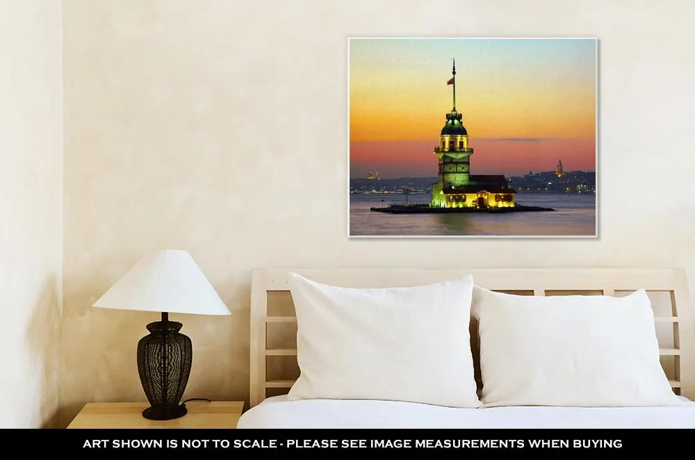 Gallery Wrapped Canvas, Maidens Tower Kiz Kulesi Istanbul Turkey