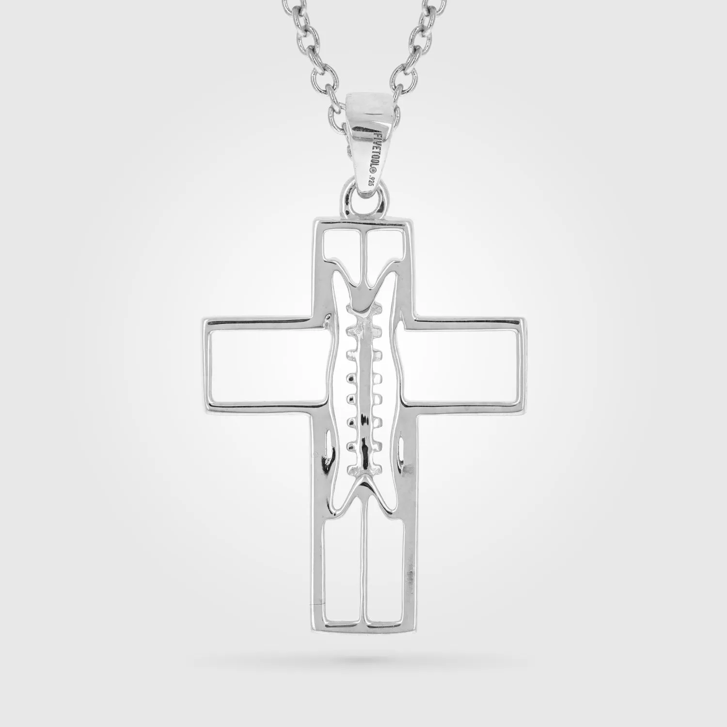 Gridiron Football Cross Necklace | Sterling Silver