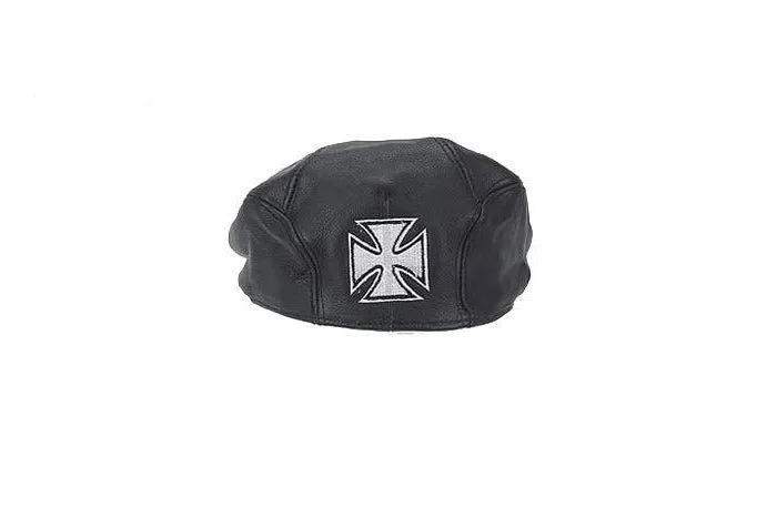 Leather Cap With Chopper, AC27-DL