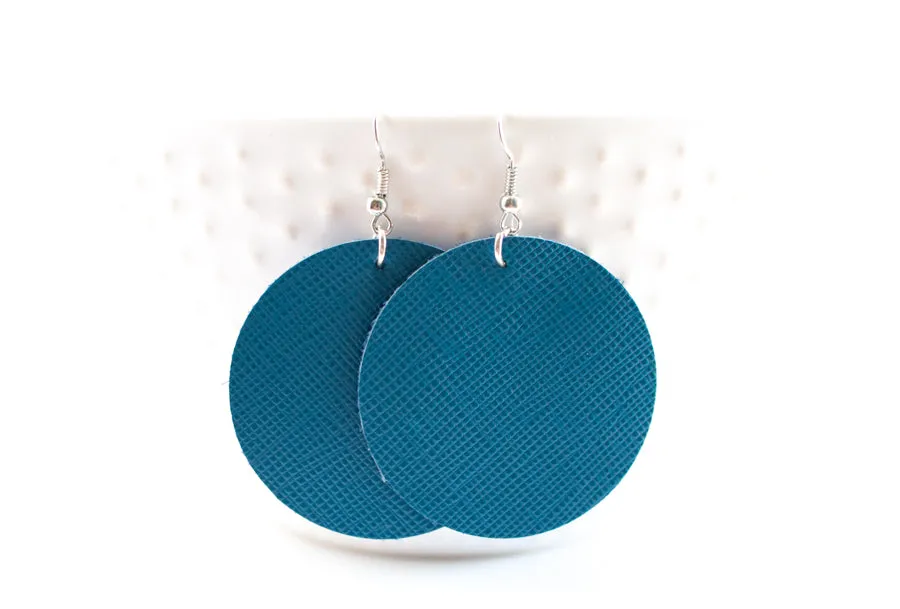 Leather Circle Earrings | 19 Colors