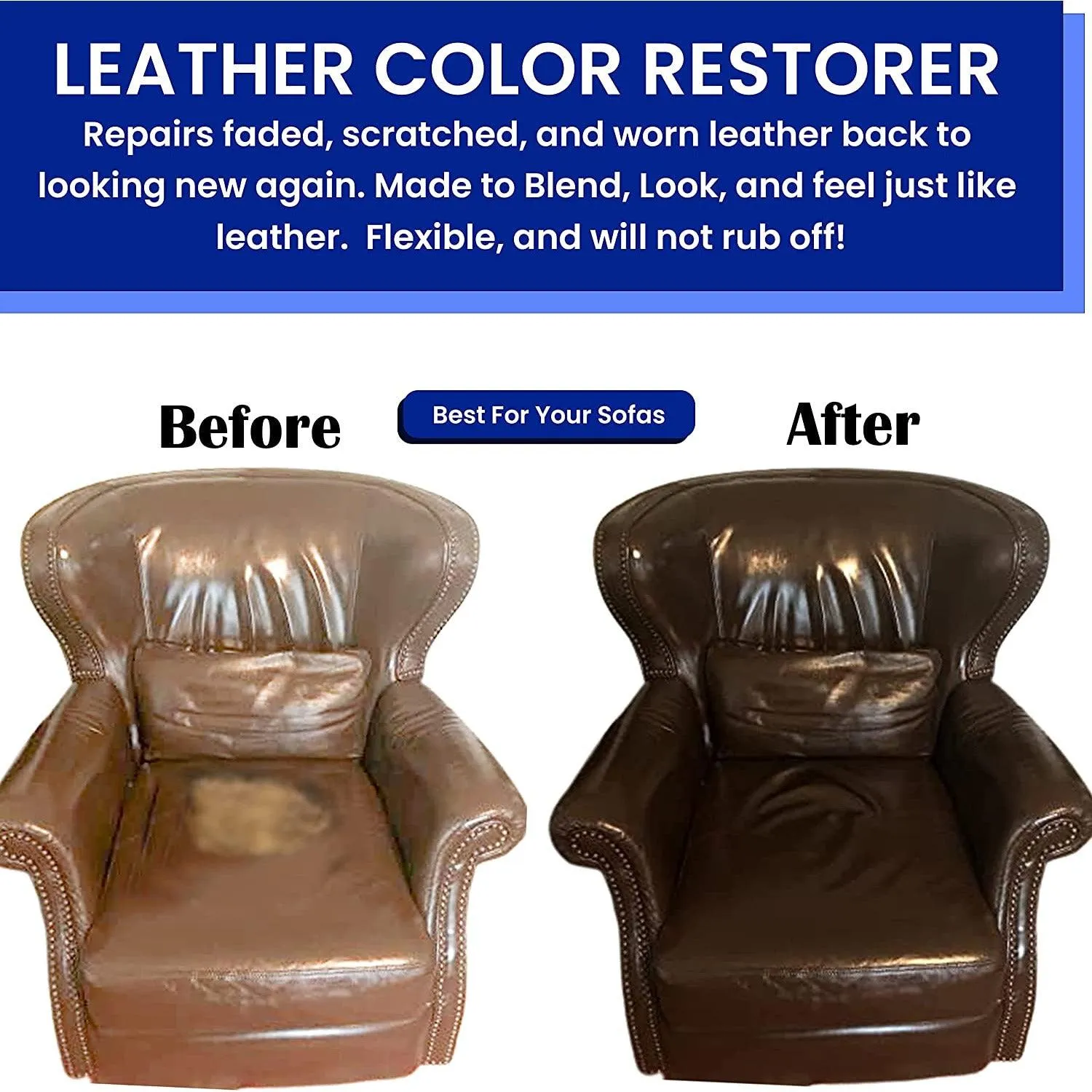 Leather Color Restorer & Refinish Repair Touch Up Leather Dye Leather Hero 2oz