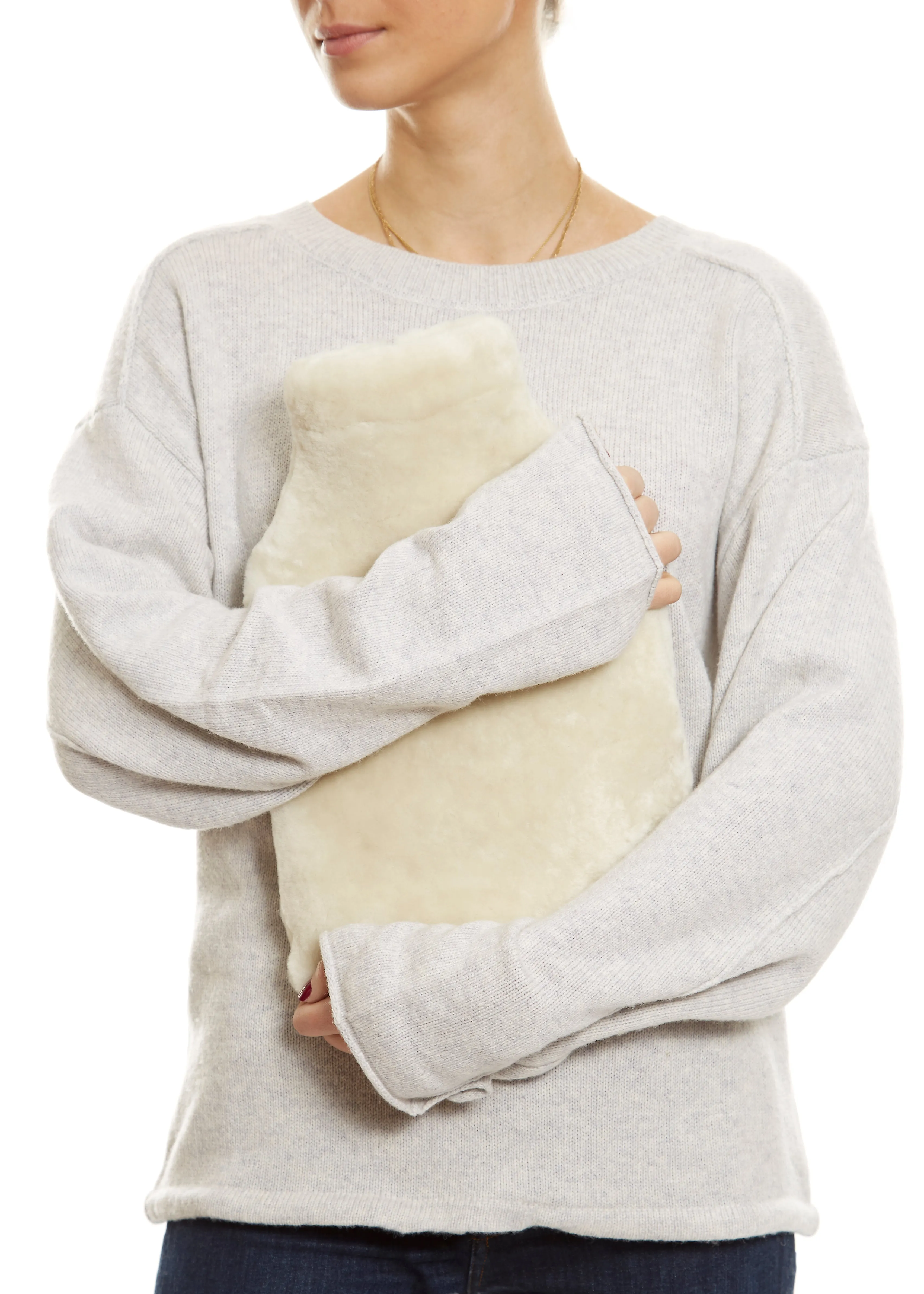 Luxury Cream Best Sheepskin Hot Water bottle