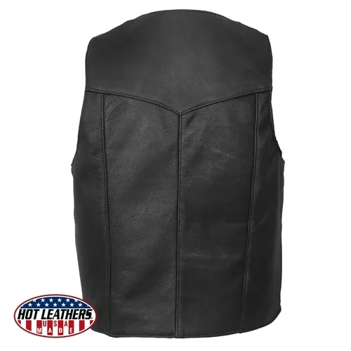 Men's USA Made Premium Leather Vest, VSM5006-HL