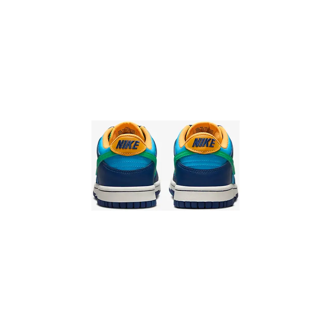 Nike Kid's Dunk Low Shoes - Baltic Blue / Deep Royal / Laser Orange / Electric Algae