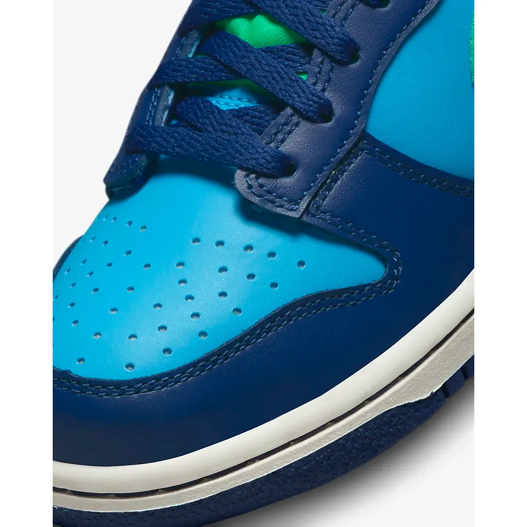 Nike Kid's Dunk Low Shoes - Baltic Blue / Deep Royal / Laser Orange / Electric Algae