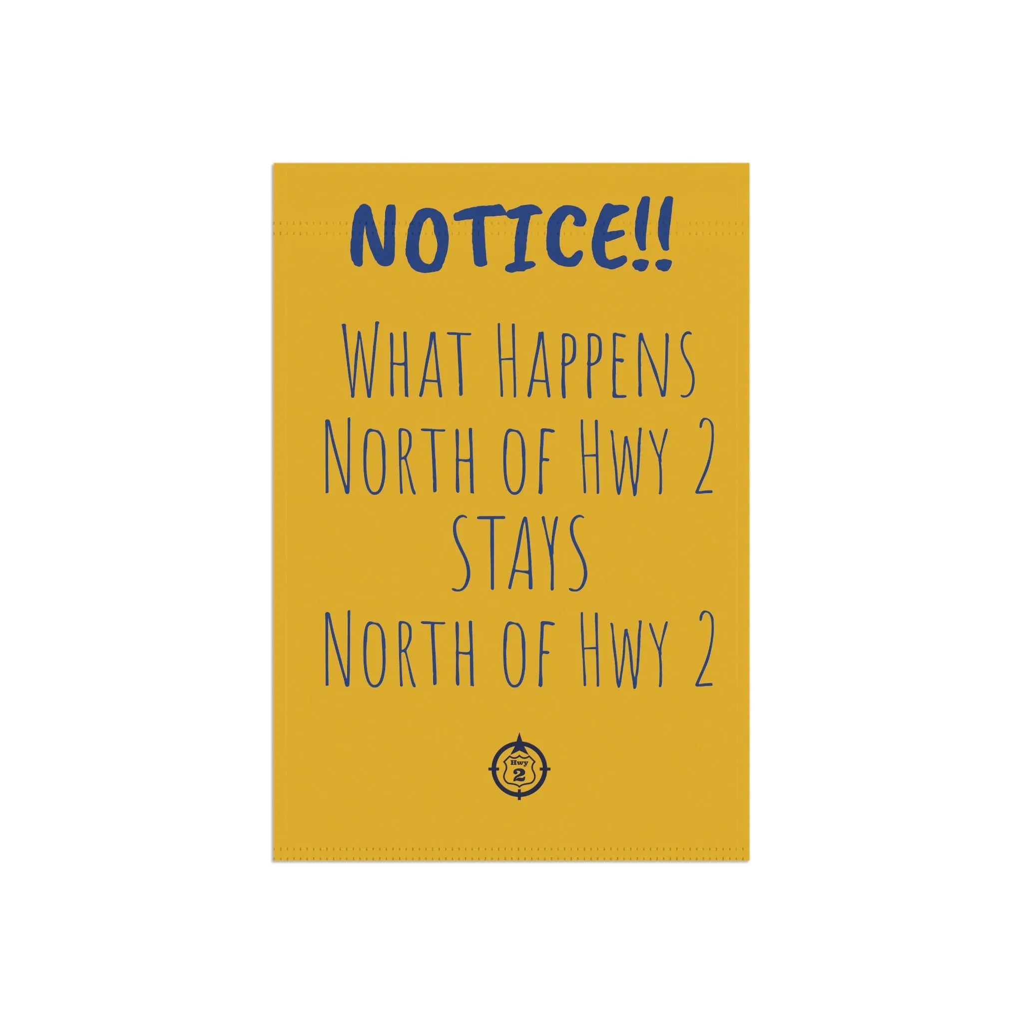 NOTICE!! Cabin Rule  - Yard / Dock Banner