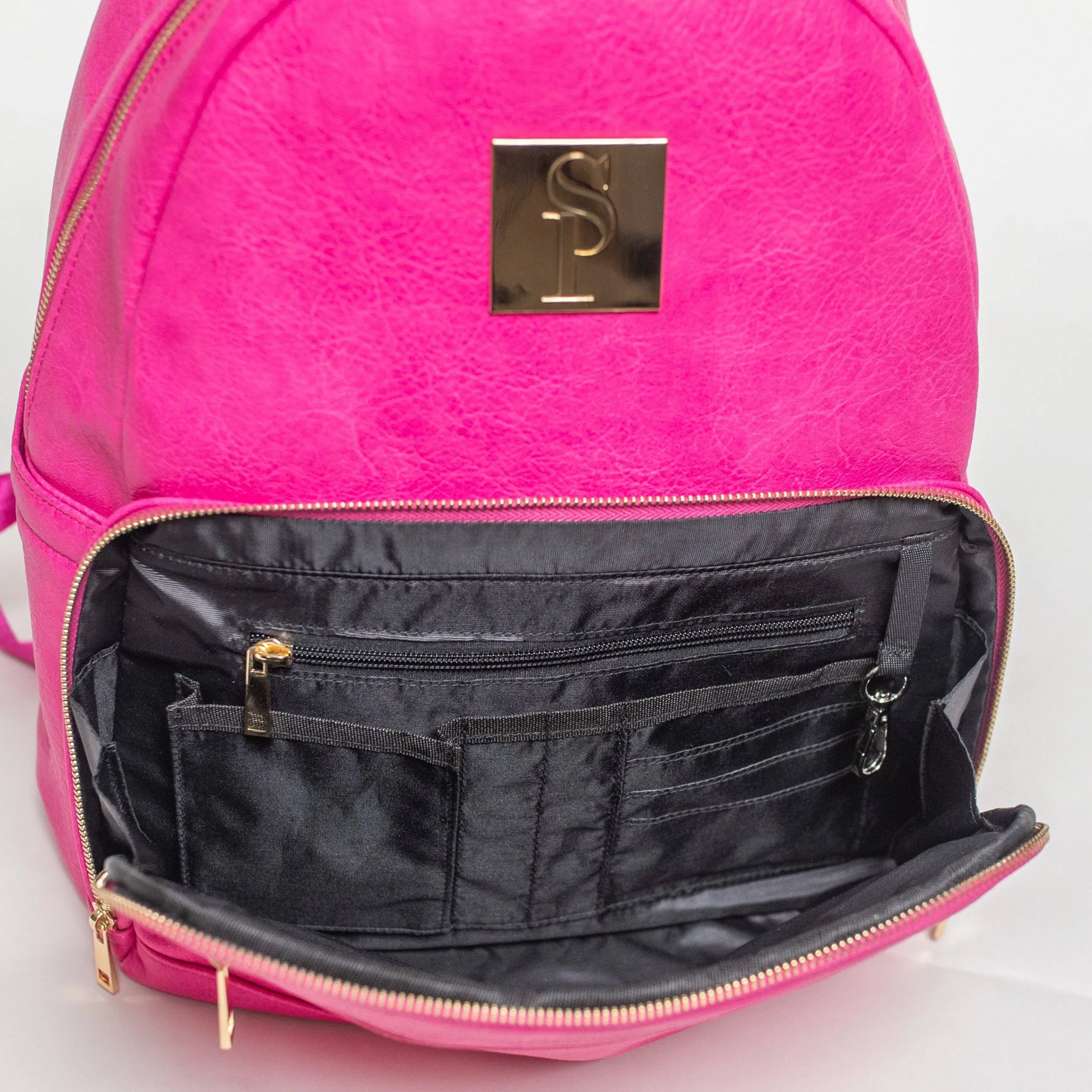 Pink Leather Carrier and Duffle Bag Set