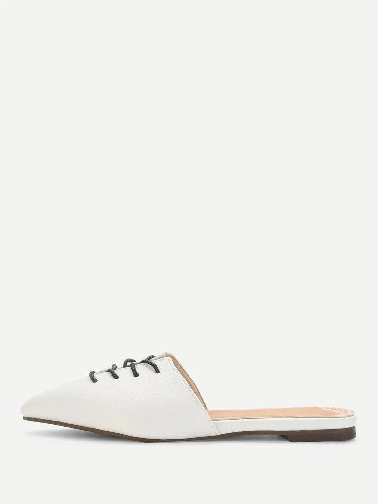 Pointed Toe Flat Mules