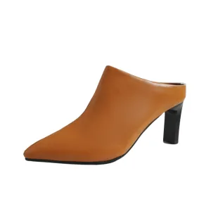 Pre Order:  Retro Stiletto Pointed Toe Mules