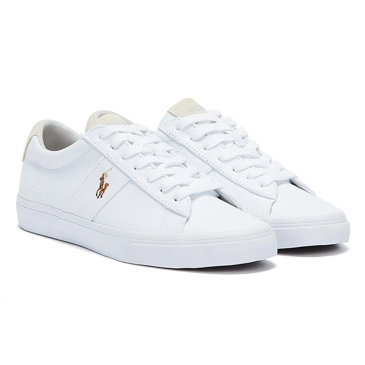 Ralph Lauren Sayer Canvas White Trainers