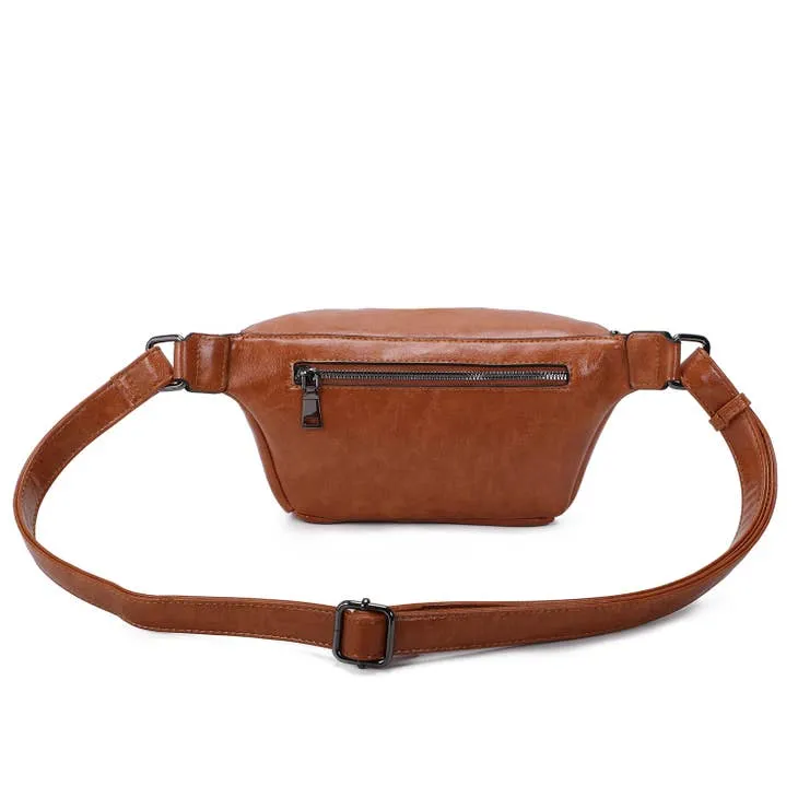 Roger Real Leather Summer Waist Bag Gold