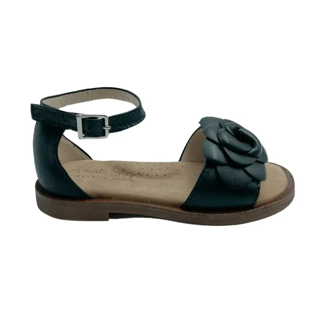 Seraphina- Black Leather Sandals