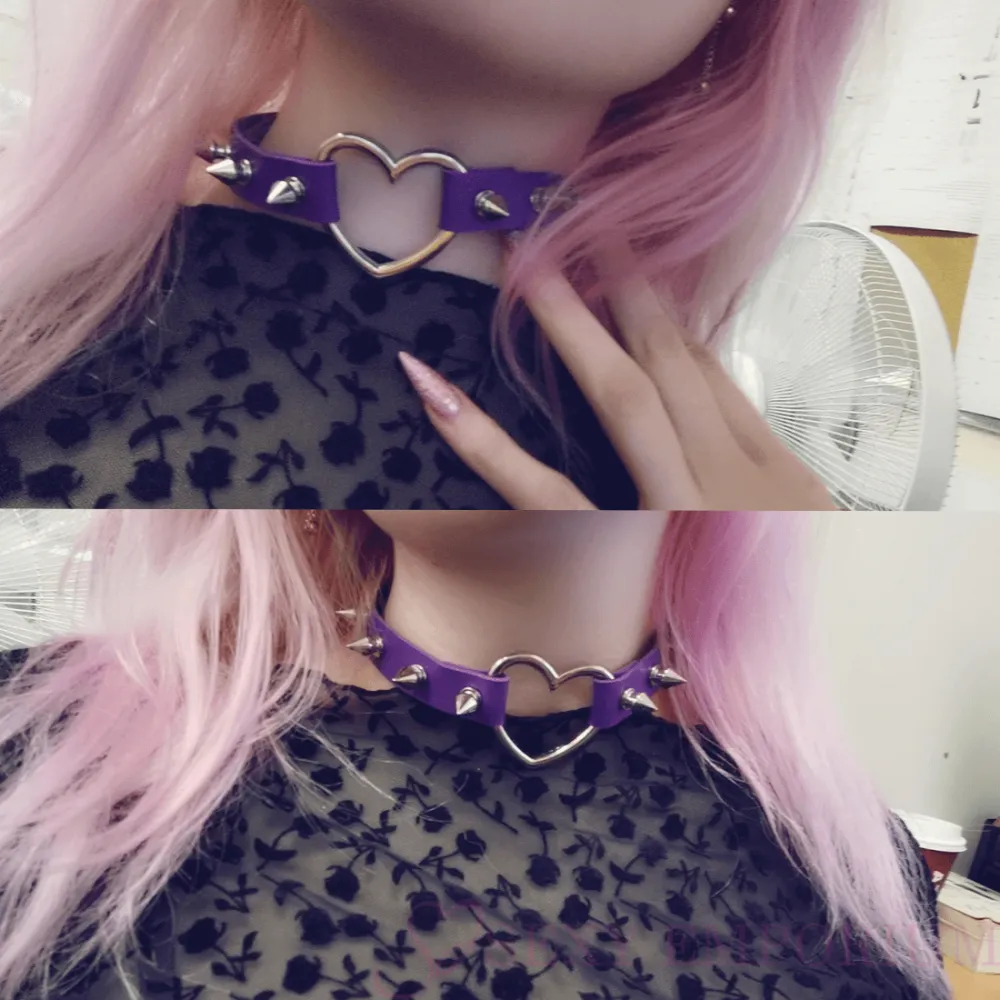 Sexy Love Heart Spiked Choker