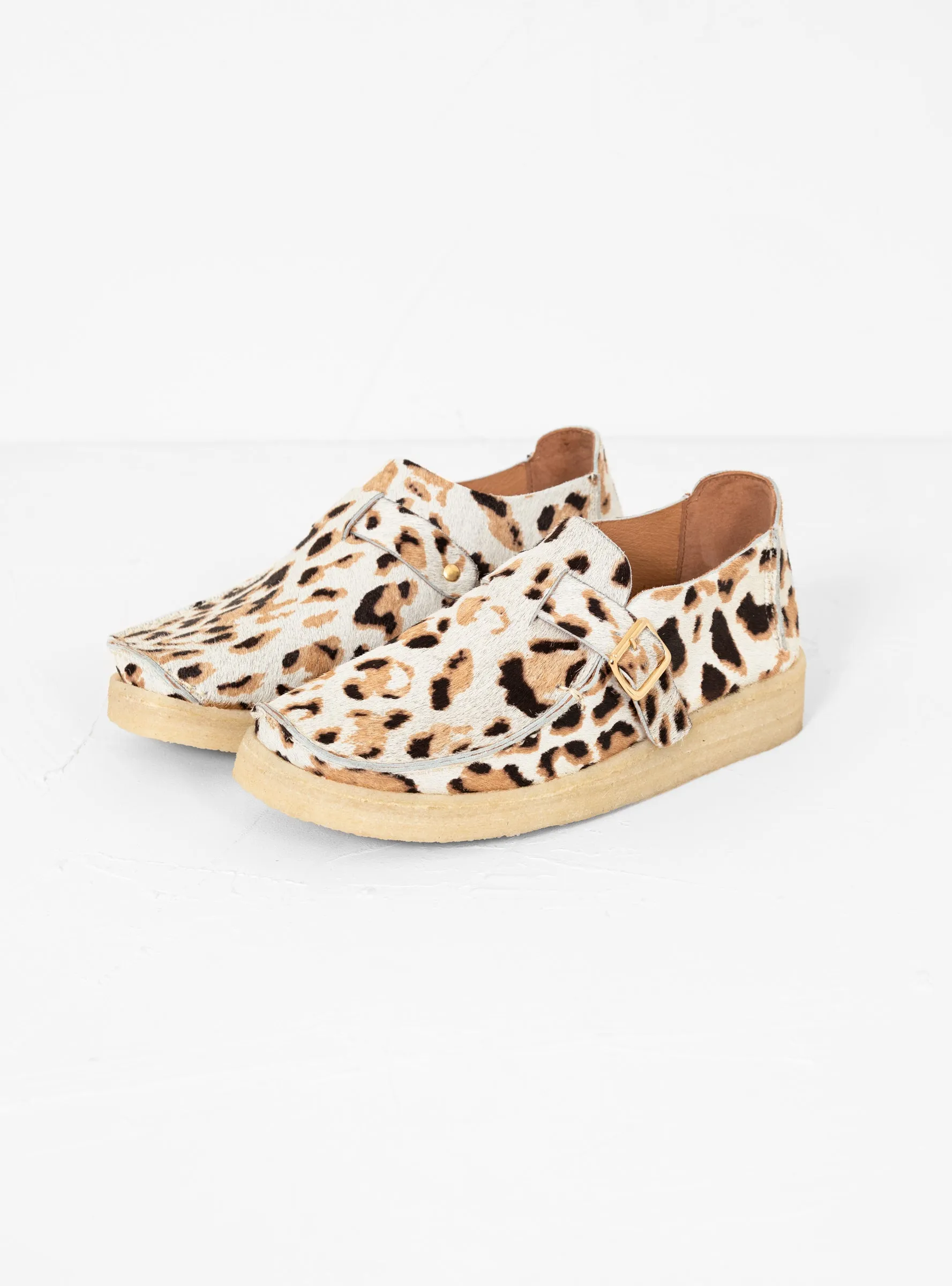 Side Seam Slide Shoes Leopard Print