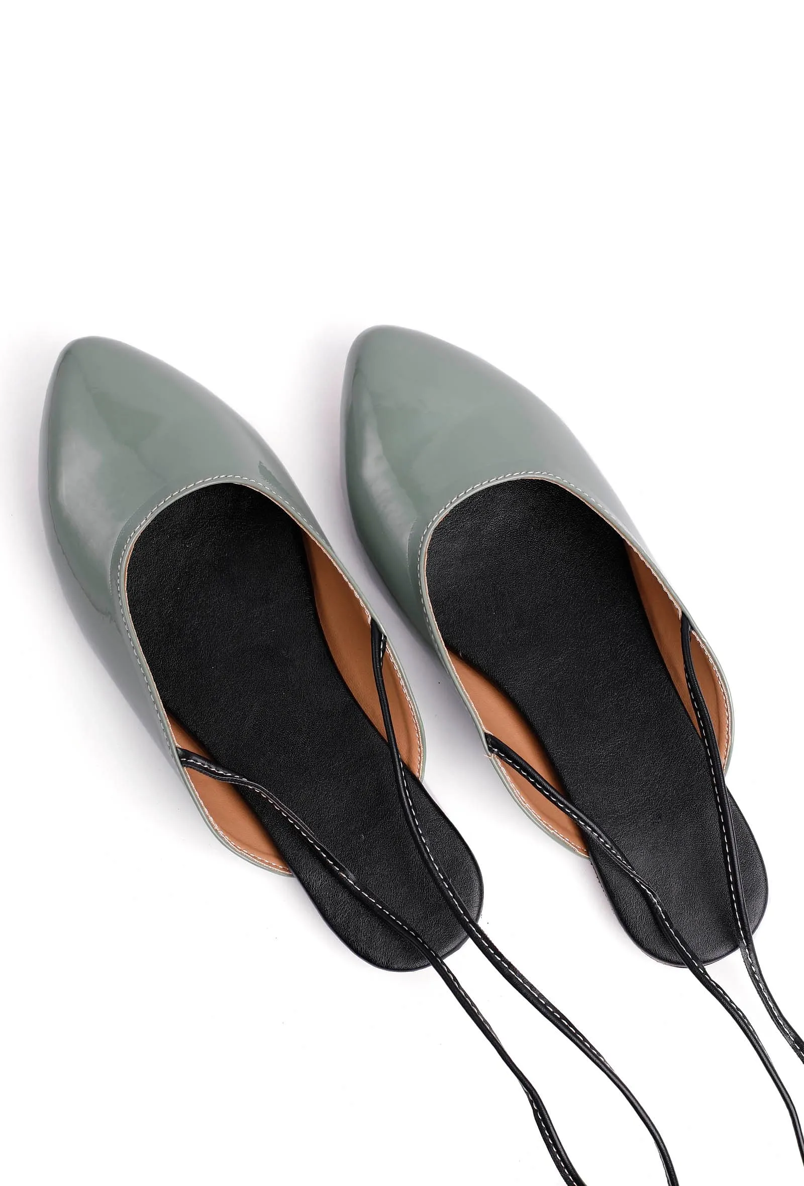 Sofia Grey Cruelty Free Leather Mules