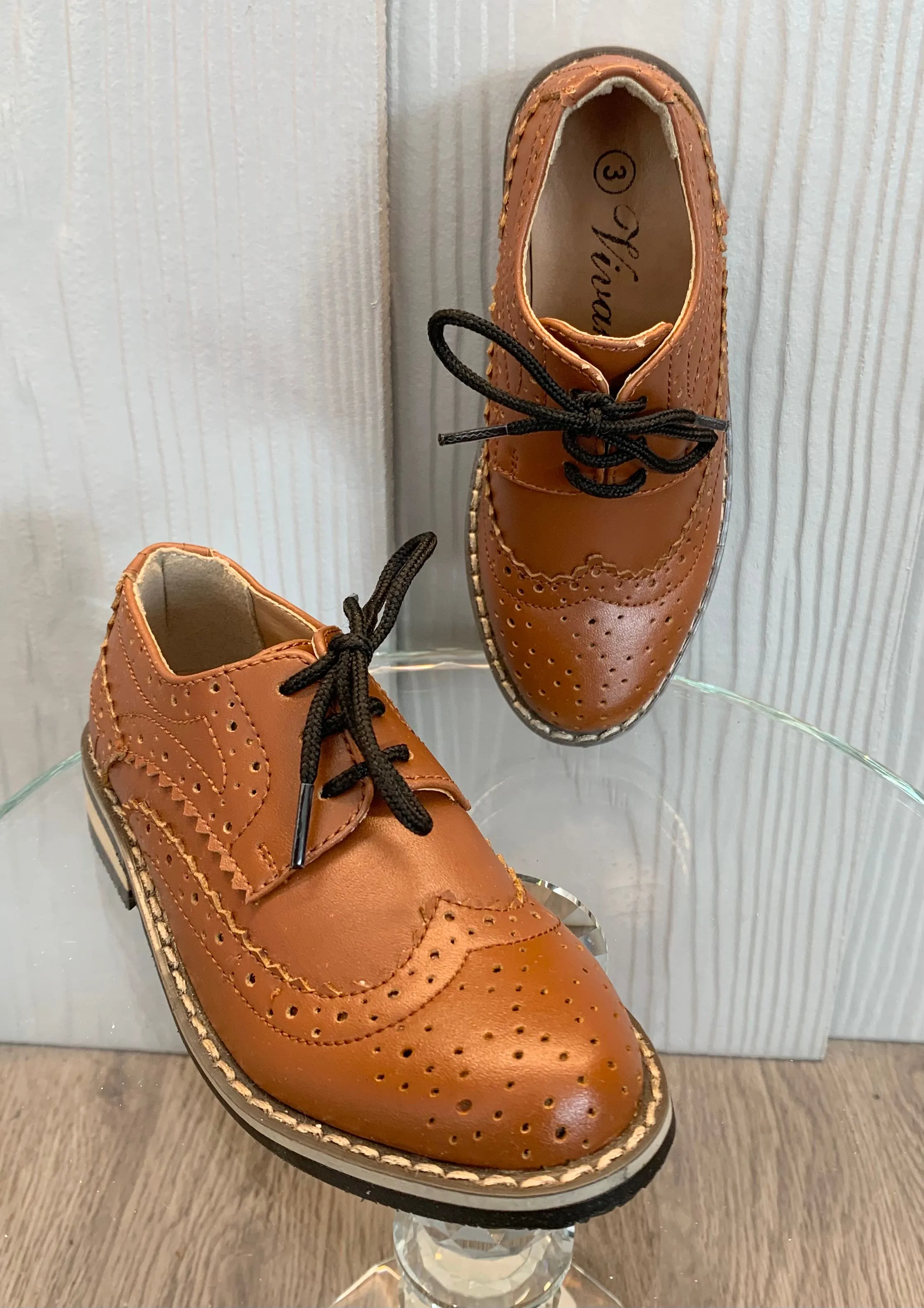 Tan leather brogues