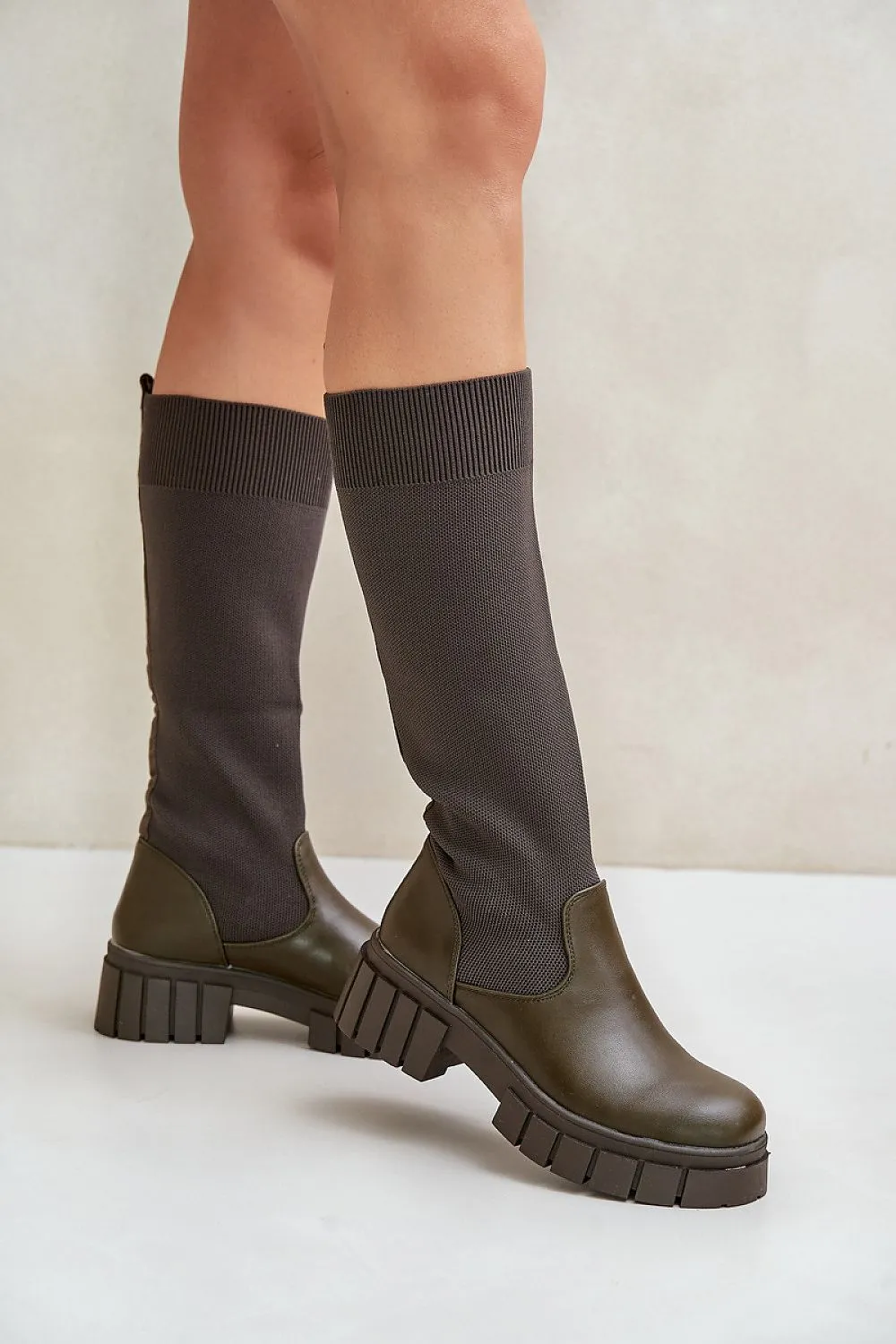 TEEK - Mixed Media Covered Calf Boots