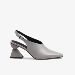 Uzuri Grey Slingback Pumps