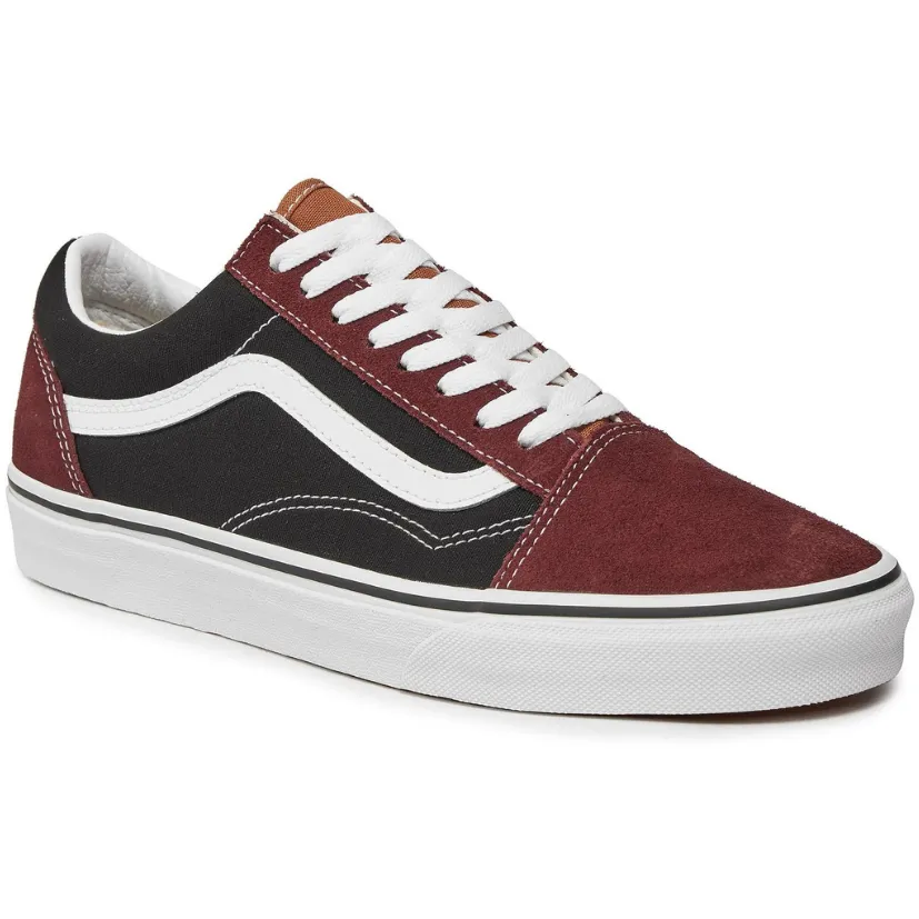 Vans Men's Old Skool Color Block Shoes - Black / Brown