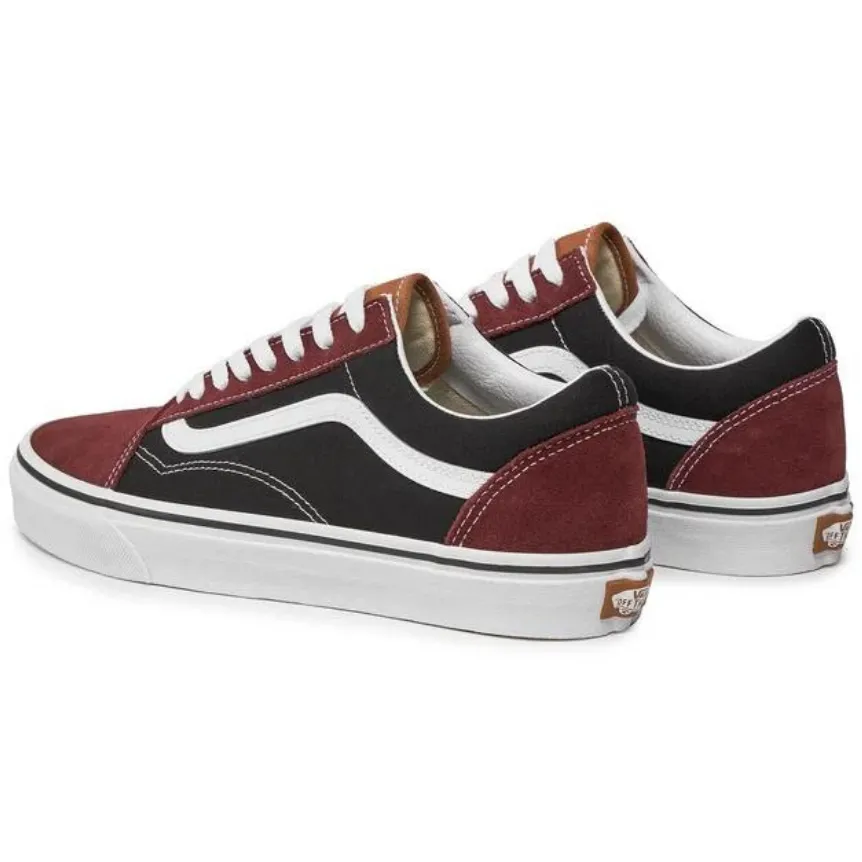 Vans Men's Old Skool Color Block Shoes - Black / Brown