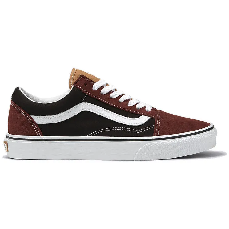 Vans Men's Old Skool Color Block Shoes - Black / Brown