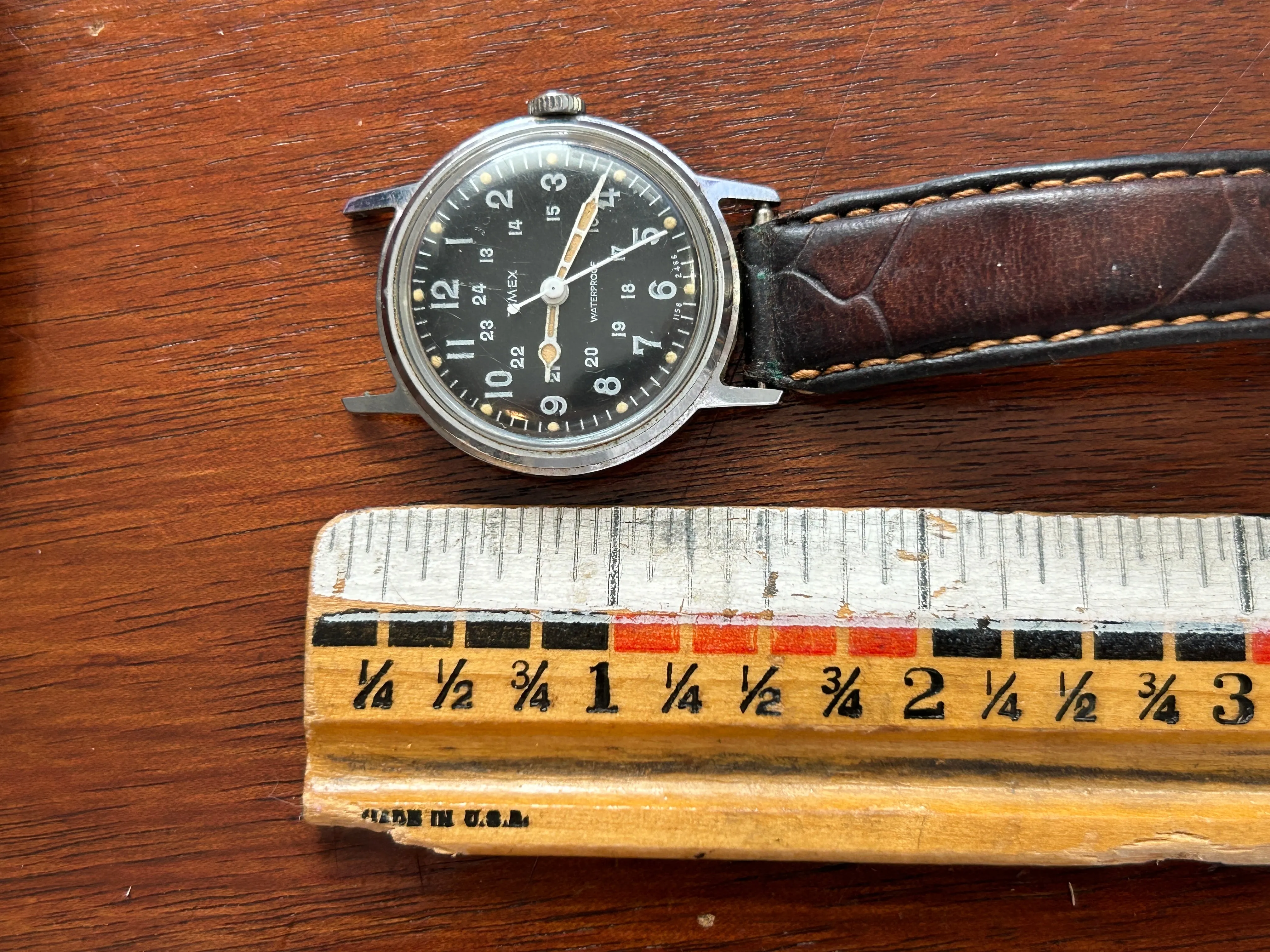 Vietnam Era Military Timex France Manual Wind Wristwatch