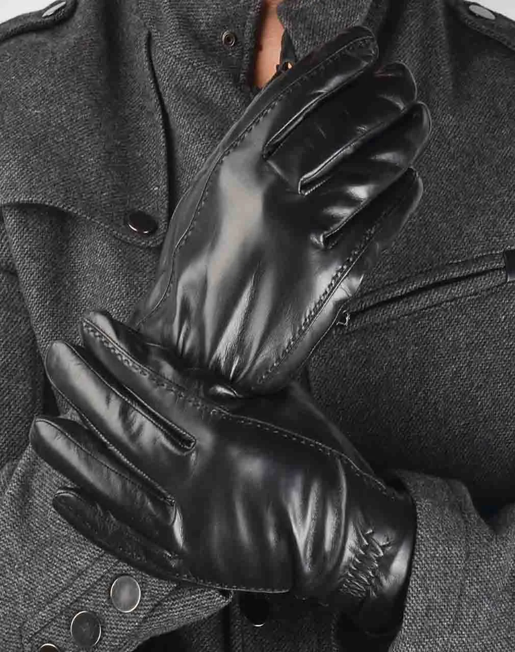 YISEVEN Men's Buttery-Soft Lambskin Leather Gloves